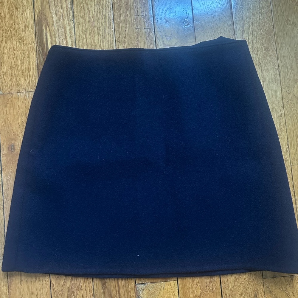 Club Monaco Navy Blue Wool Mini Skirt